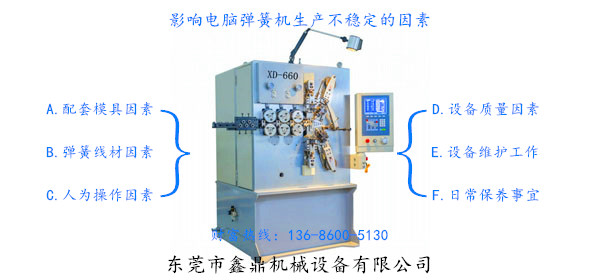 影響電腦彈簧機生產(chǎn)不穩定的因素 影響電腦彈簧機生產(chǎn)不穩定的因素